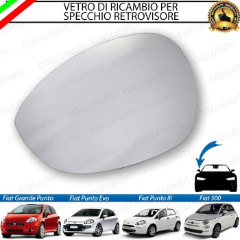 Specchietto LATO PASSEGGERO Retrovisore Termico Laterale di Ricambio per Fiat 500