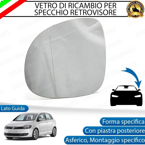 Specchietto LATO GUIDATORE Retrovisore Laterale di Ricambio per VW Golf Plus fino al 2008