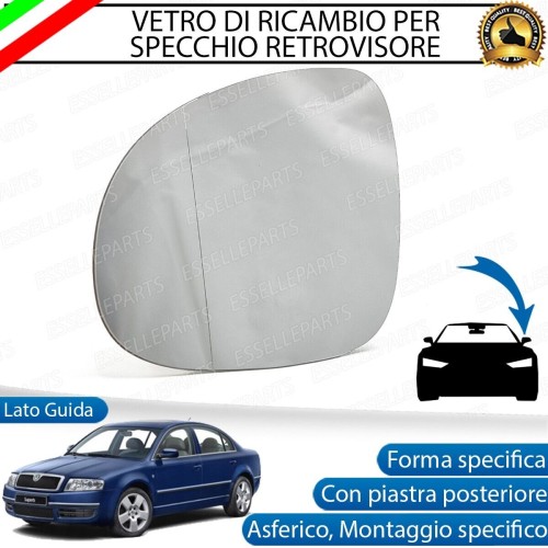 Specchietto LATO GUIDATORE Retrovisore Laterale di Ricambio per Skoda Superb Dal 2006