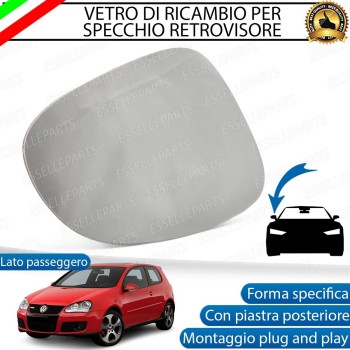 Specchietto LATO PASSEGGERO Retrovisore Laterale di Ricambio per VW Golf 5