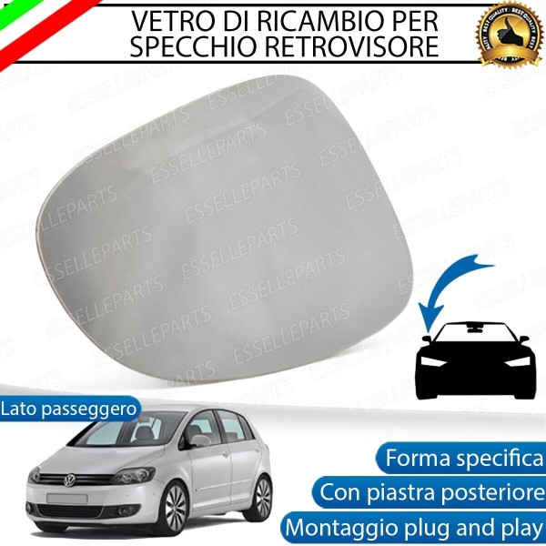 Specchietto LATO PASSEGGERO Retrovisore Laterale di Ricambio per VW Golf Plus fino al 2008