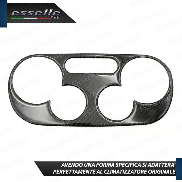 - CLIMATIZZATORE AUTOMATICO - COVER IN CARBON LOOK LUCIDO ADESIVO PER FIAT 500