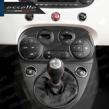 - CLIMATIZZATORE AUTOMATICO - COVER IN CARBON LOOK LUCIDO ADESIVO PER ABARTH 500 595 695