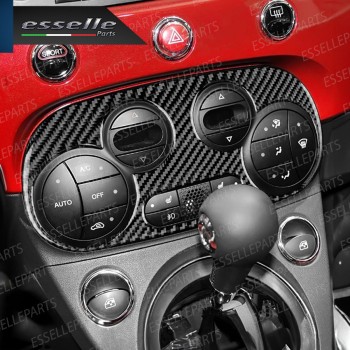 - CLIMATIZZATORE AUTOMATICO - COVER IN CARBON LOOK LUCIDO ADESIVO PER ABARTH 500 595 695