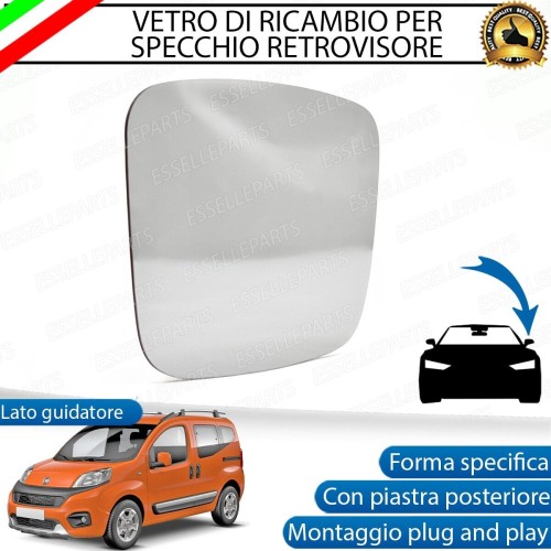 Specchietto Retrovisore Lato Guidatore Laterale Di Ricambio Per FIAT QUBO