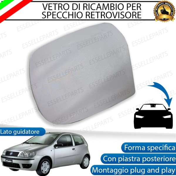 Specchietto Retrovisore LATO GUIDATORE Laterale di Ricambio per Fiat PUNTO MK3 CLASSIC DAL 2007