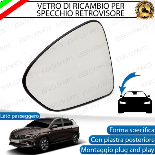 Specchietto LATO PASSEGGERO Retrovisore Termico Laterale di Ricambio per FIAT TIPO