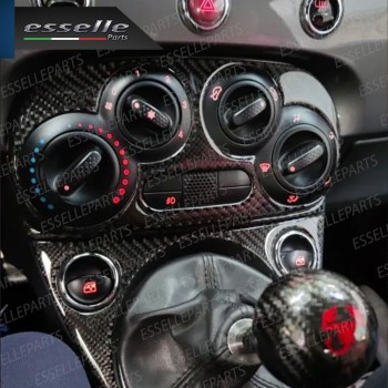 - CLIMATIZZATORE MANUALE - COVER IN CARBON LOOK LUCIDO ADESIVO PER FIAT 500