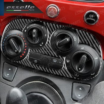 - CLIMATIZZATORE MANUALE - COVER IN CARBON LOOK LUCIDO ADESIVO PER ABARTH 500 595 695