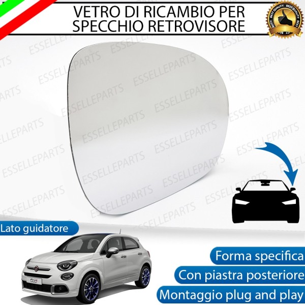 Specchietto LATO GUIDATORE Retrovisore Termico Laterale di Ricambio per FIAT 500X