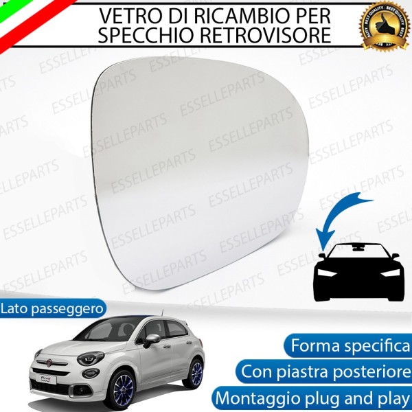Specchietto LATO PASSEGGERO Retrovisore Termico Laterale di Ricambio per FIAT 500X