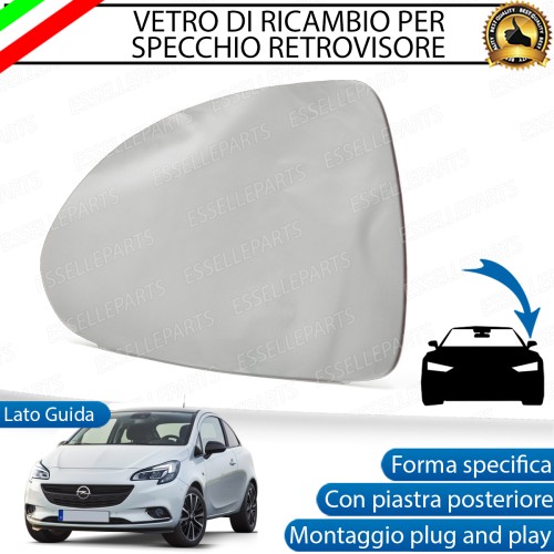 Specchietto Lato Guidatore Retrovisore Termico Laterale Di Ricambio Per Opel Corsa E