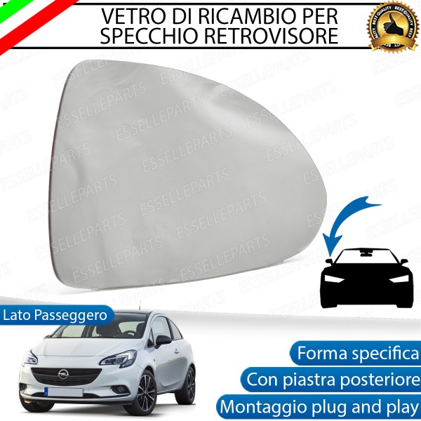 Specchietto Lato Passeggero Retrovisore Termico Laterale Di Ricambio Per Opel Corsa E