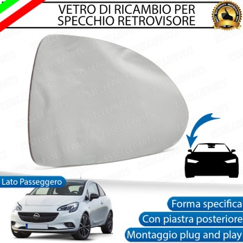 Specchietto Lato Passeggero Retrovisore Termico Laterale Di Ricambio Per Opel Corsa E Specchietto Lato Passeggero Retrovisore Termico Laterale Di Ricambio Per Opel Corsa E
