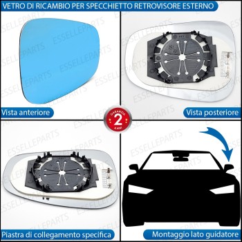 Specchietto LATO GUIDATORE Retrovisore Termico Laterale di Ricambio per ALFA ROMEO MITO