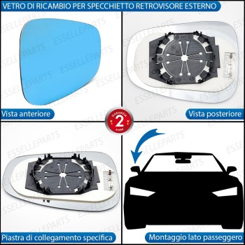 Specchietto LATO PASSEGGERO Retrovisore Termico Laterale di Ricambio per ALFA ROMEO GIULIETTA