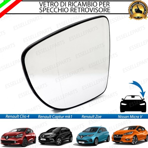 Specchietto Lato Guidatore Retrovisore Termico Laterale Di Ricambio Per Renault Captur I