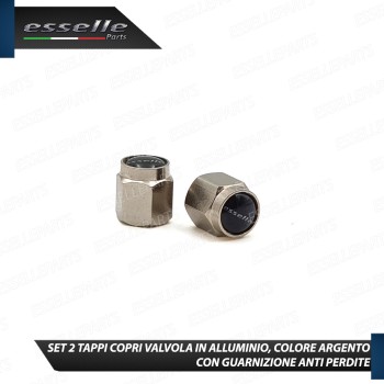 Set 2 Tappi Copri Valvola Coprivalvola Tappini In Alluminio Con Guarnizione Set 2 Tappi Copri Valvola Coprivalvola Tappini In Alluminio Con Guarnizione