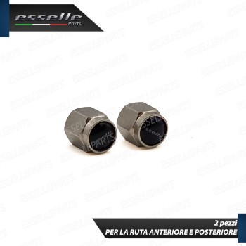 Set 2 Tappi Copri Valvola Coprivalvola Tappini In Alluminio Con Guarnizione Set 2 Tappi Copri Valvola Coprivalvola Tappini In Alluminio Con Guarnizione