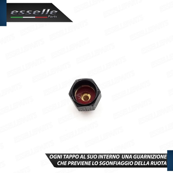 Set 2 Tappi Copri Valvola Coprivalvola Tappini In Alluminio Con Guarnizione