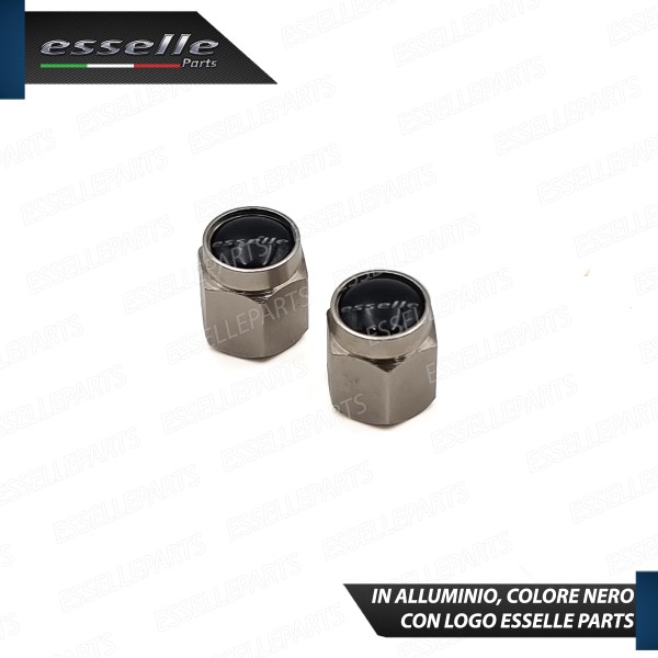 Set 2 Tappi Copri Valvola Coprivalvola Tappini In Alluminio Con Guarnizione