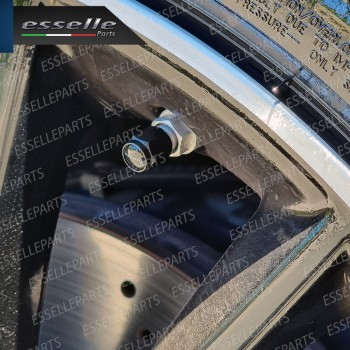 Set Tappi Copri Valvola Coprivalvola In Alluminio Nero Con Guarnizione