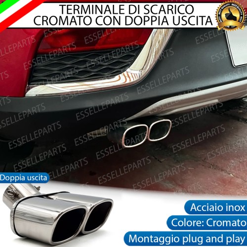 Terminale Di Scarico Marmitta Finalino Cromato Inox MG ZS Restyling