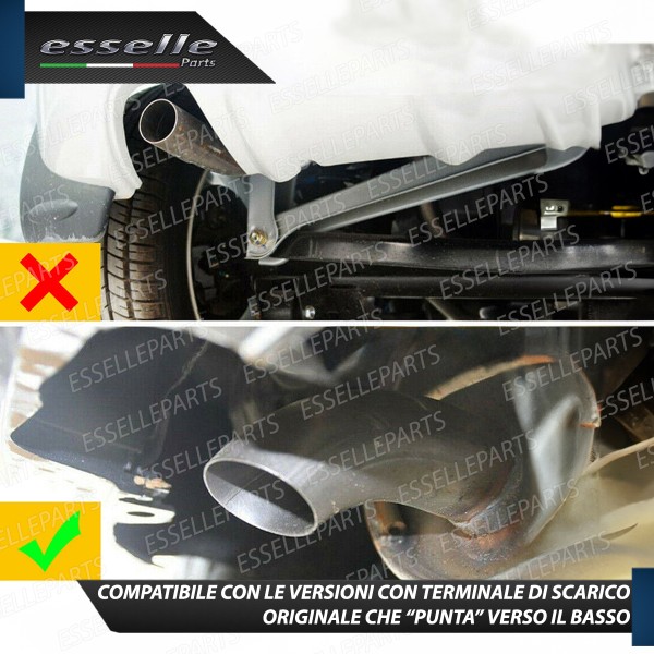 Terminale Di Scarico Doppio Marmitta per Opel Corsa E Finalino Cromato Inox