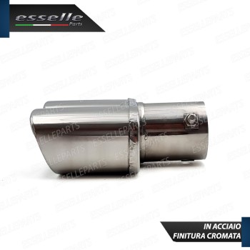 Terminale Di Scarico Doppio Marmitta per Honda Civic 5G Finalino Cromato Inox Terminale Di Scarico Doppio Marmitta per Honda Civic 5G Finalino Cromato Inox
