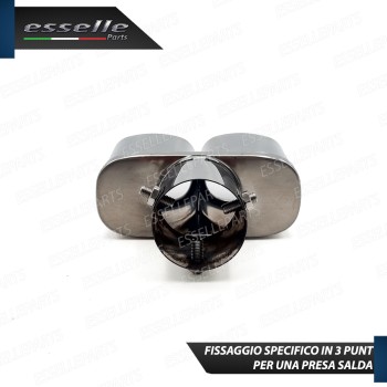 Terminale Di Scarico Doppio Marmitta per Honda Civic 5G Finalino Cromato Inox Terminale Di Scarico Doppio Marmitta per Honda Civic 5G Finalino Cromato Inox