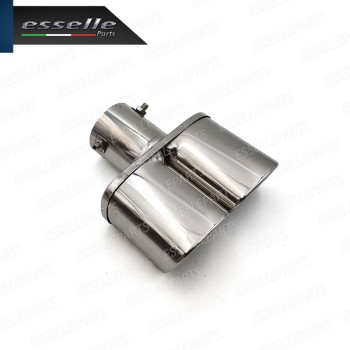 Terminale Di Scarico Doppio Marmitta per Honda CR-V MK1 Finalino Cromato Inox