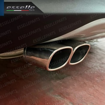 Terminale Di Scarico Doppio Marmitta per Mazda 323 F Finalino Cromato Inox