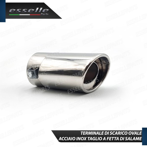 Terminale Di Scarico marmitta Finalino Cromato Per Honda Civic 6G Inox Ovale