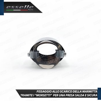 Terminale Di Scarico marmitta Finalino Cromato Per Renault Clio 5 Inox Ovale