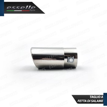 Terminale Di Scarico marmitta Finalino Cromato Per Mazda Demio Inox Ovale