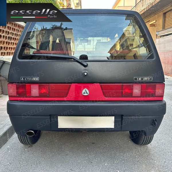 Terminale Di Scarico marmitta Finalino Cromato Per Lancia Y10 Inox Ovale