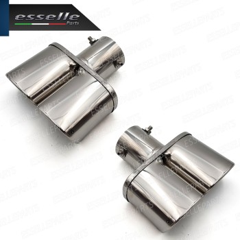 Coppia Terminali Di Scarico Doppio Marmitta per Chevrolet Captiva Restyling Cromato Inox Coppia Terminali Di Scarico Doppio Marmitta per Chevrolet Captiva Restyling Cromato Inox