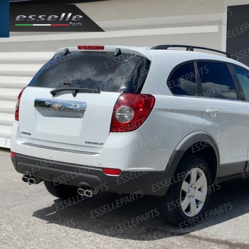 Coppia Terminali Di Scarico Doppio Marmitta per Chevrolet Captiva Restyling Cromato Inox Coppia Terminali Di Scarico Doppio Marmitta per Chevrolet Captiva Restyling Cromato Inox