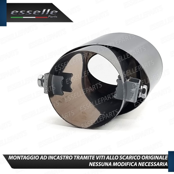 Coppia Terminali Di Scarico marmitta Finalino Cromato Per Chevrolet Captiva Restyling Ovale