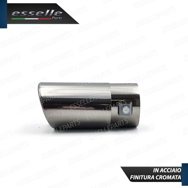 Coppia Terminali Di Scarico marmitta Finalino Cromato Per Chevrolet Captiva Restyling Ovale