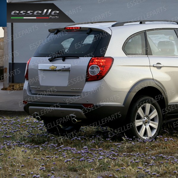 Coppia Terminali Di Scarico marmitta Finalino Cromato Per Chevrolet Captiva Restyling Ovale