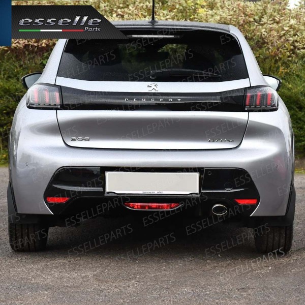 Terminale Di Scarico marmitta Finalino Cromato Per Peugeot 208 MK2 Inox Ovale