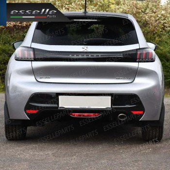 Terminale Di Scarico marmitta Finalino Cromato Per Peugeot 208 MK2 Inox Ovale