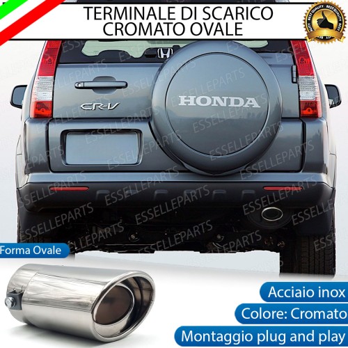 Terminale Di Scarico marmitta Finalino Cromato Per Honda CR-V MK2 Inox Ovale