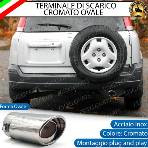 Terminale Di Scarico marmitta Finalino Cromato Per Honda CR-V MK1 Inox Ovale