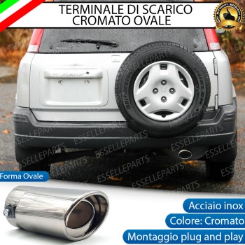 Terminale Di Scarico marmitta Finalino Cromato Per Honda CR-V MK1 Inox Ovale