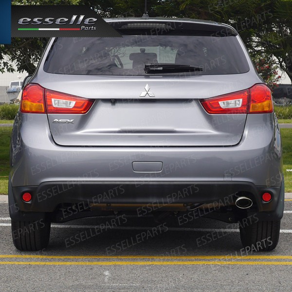 Terminale Di Scarico marmitta Finalino Cromato Per Mitsubishi ASX Inox Ovale