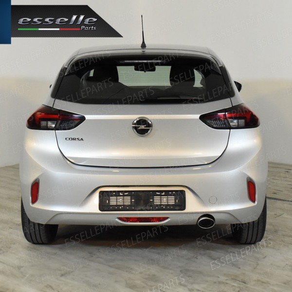 Terminale Di Scarico marmitta Finalino Cromato Per Opel Corsa F Inox Ovale