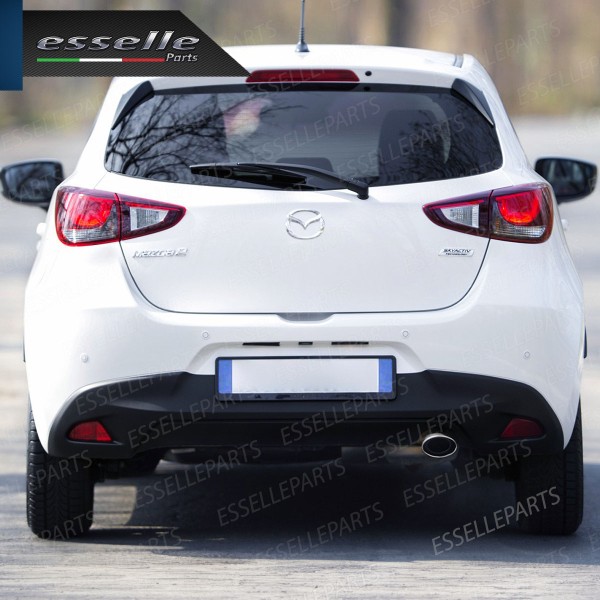 Terminale Di Scarico marmitta Finalino Cromato Per Mazda 2 MK3 Inox Ovale