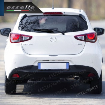 Terminale Di Scarico marmitta Finalino Cromato Per Mazda 2 MK3 Inox Ovale